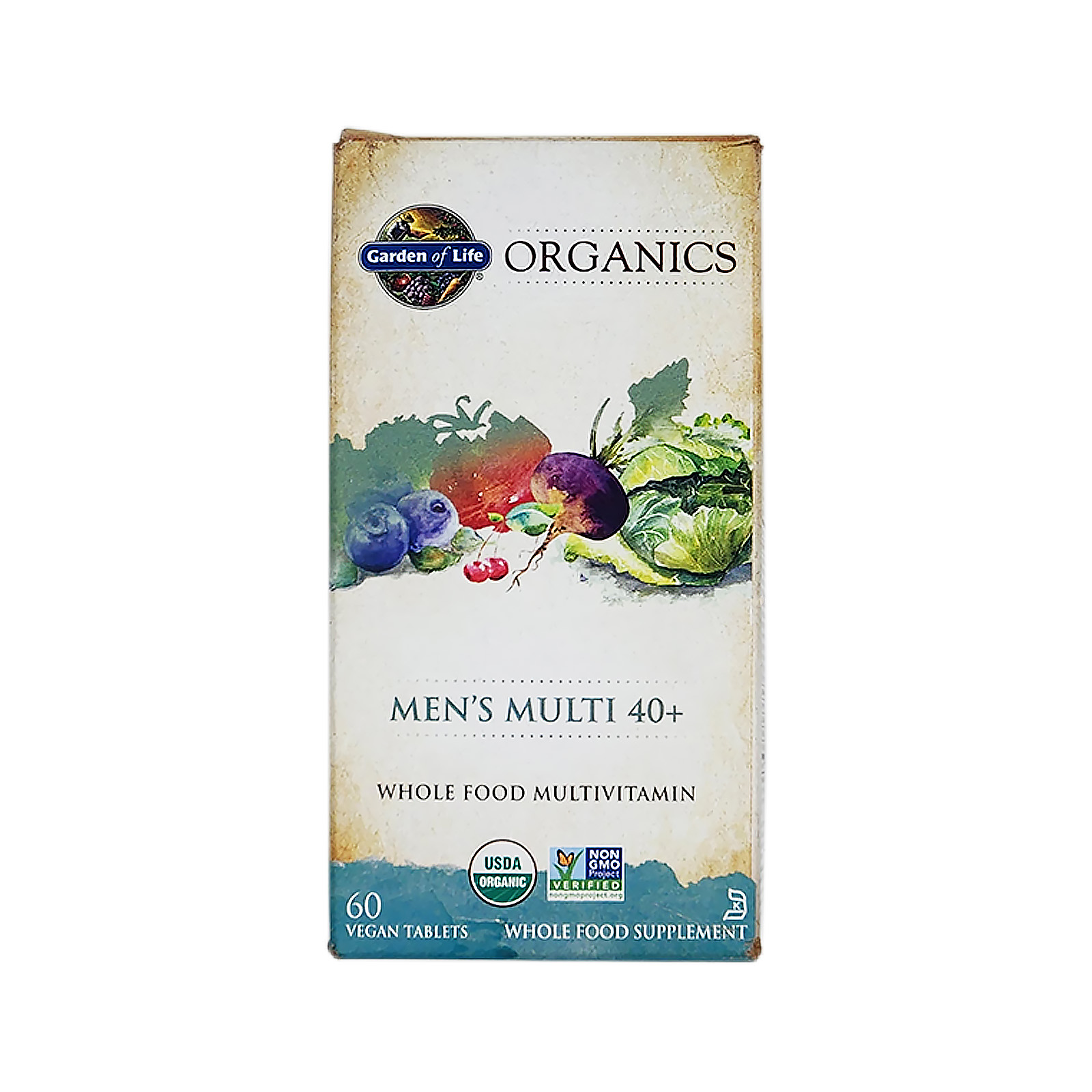 Garden of Life Organics Men's 40+ Multivitamin, 60 Vegan Tablets