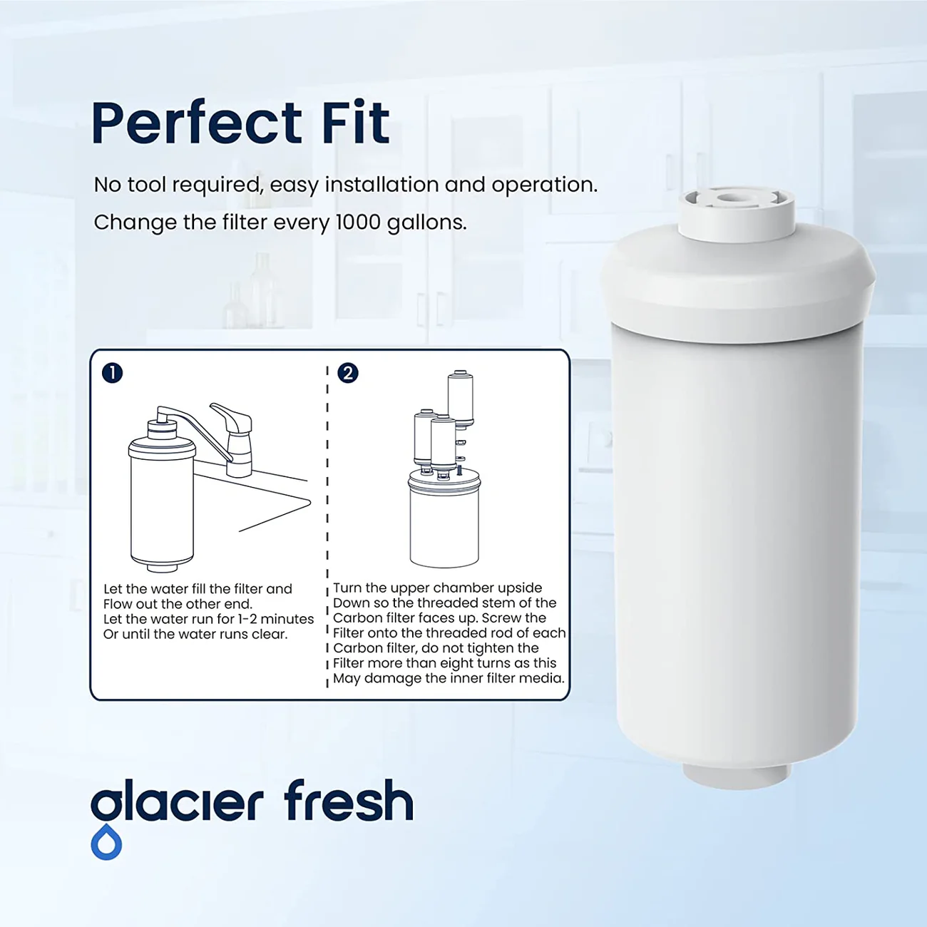 Glacier Fresh PF-2 Fluoride Reduction Water Filter GF-S001A-2
