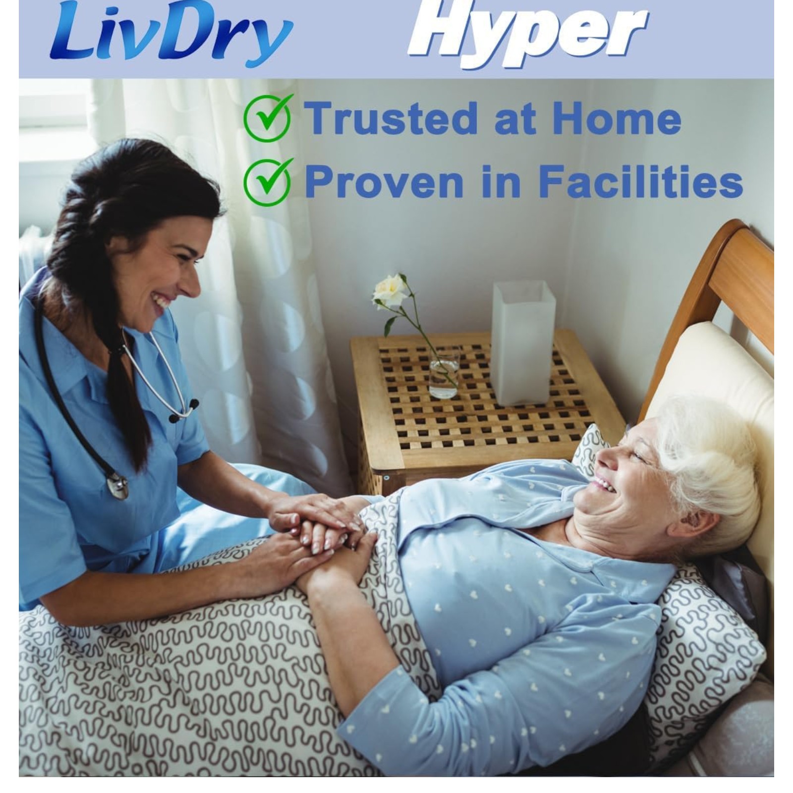 LivDry High Absorbency Pad Insert for Incontinence Briefs and Adult Diapers, Women and Men, Hyper 1600 (30 Count)