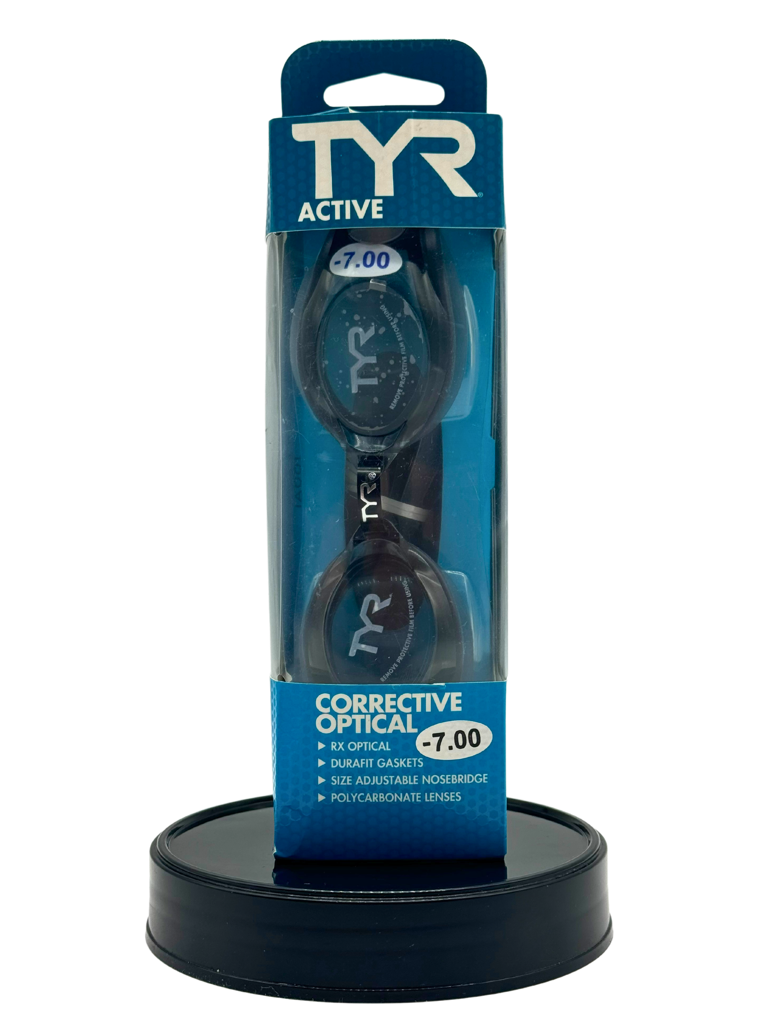 TYR Active Corrective Optical Swim Goggles Smoke -7.0 ~ Adult Fit