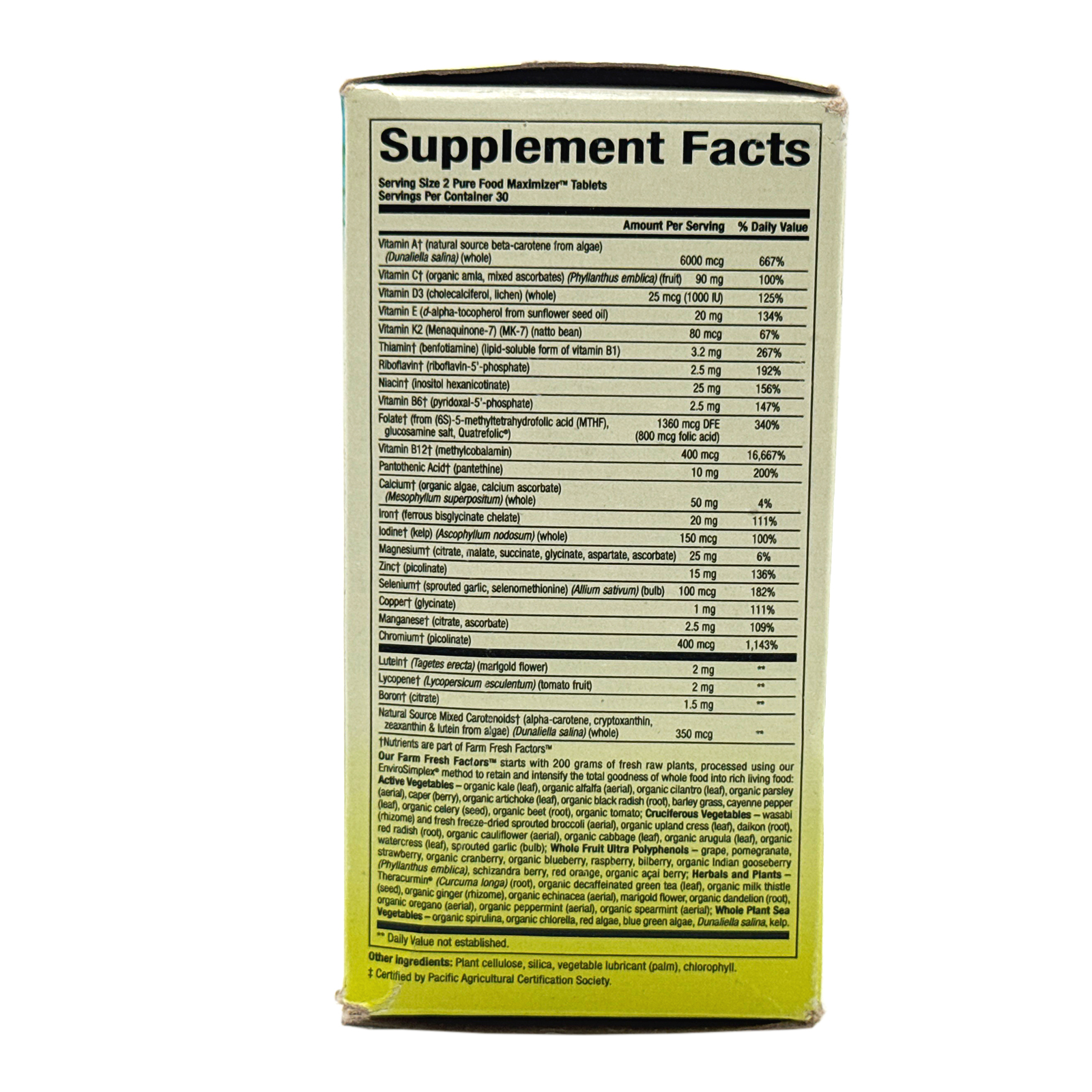 Natural Factors Whole Earth & Sea Women's Supplement 60 Tablets