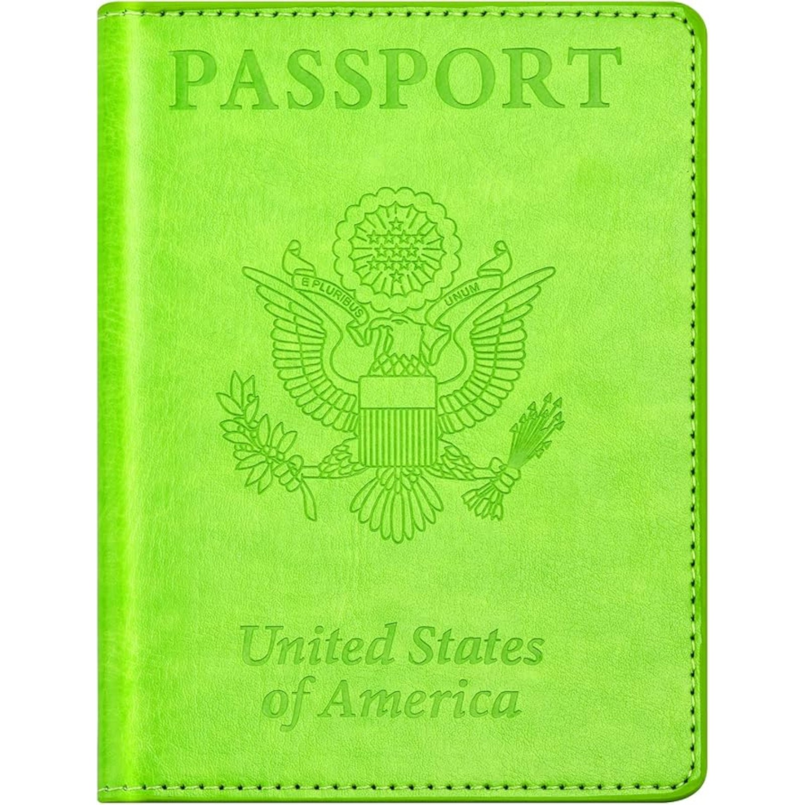 Eoehro BB-green Passport and Vaccine Card Holder Combo with Vaccine Card Slot, Wallet, Cover for Women and Men