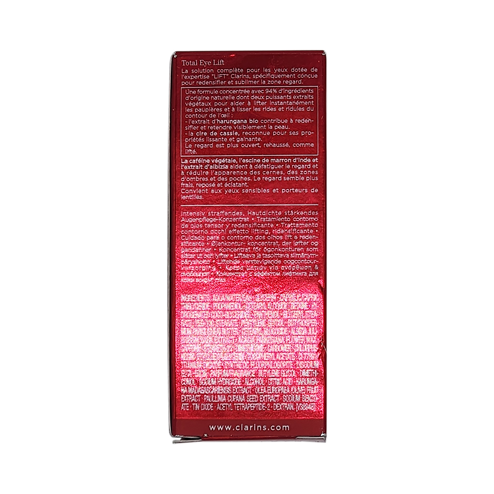 Clarins Total Eye Lift | Anti-Aging Eye Cream, 0.5 Oz