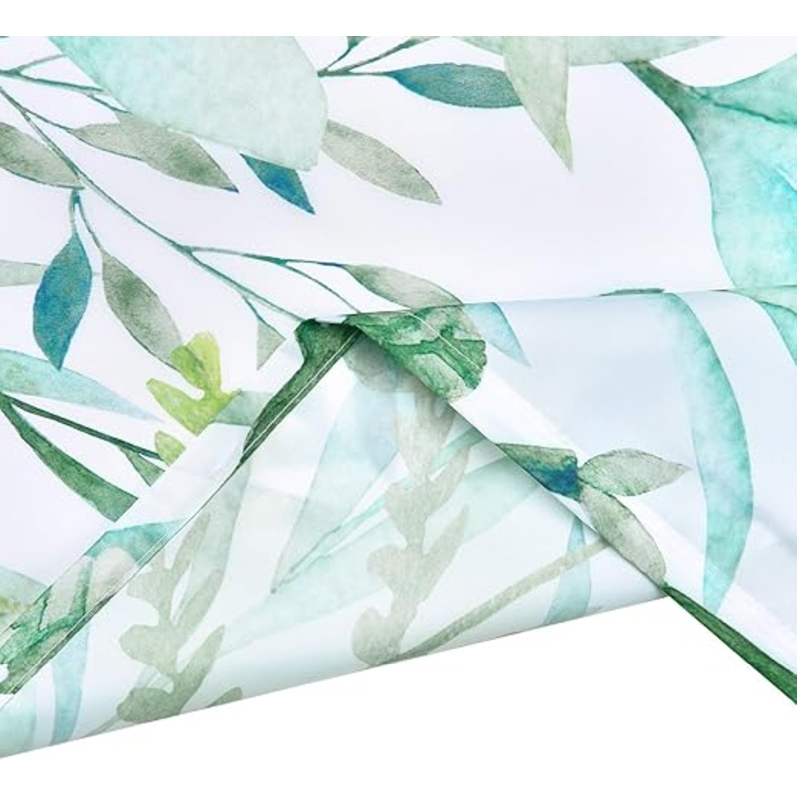 BLEUM CADE Botanical Shower Curtain Leaf Shower Curtain with 12 Hooks, Plant Floral Shower Curtain Nature Flower Shower Curtain for Bathroom