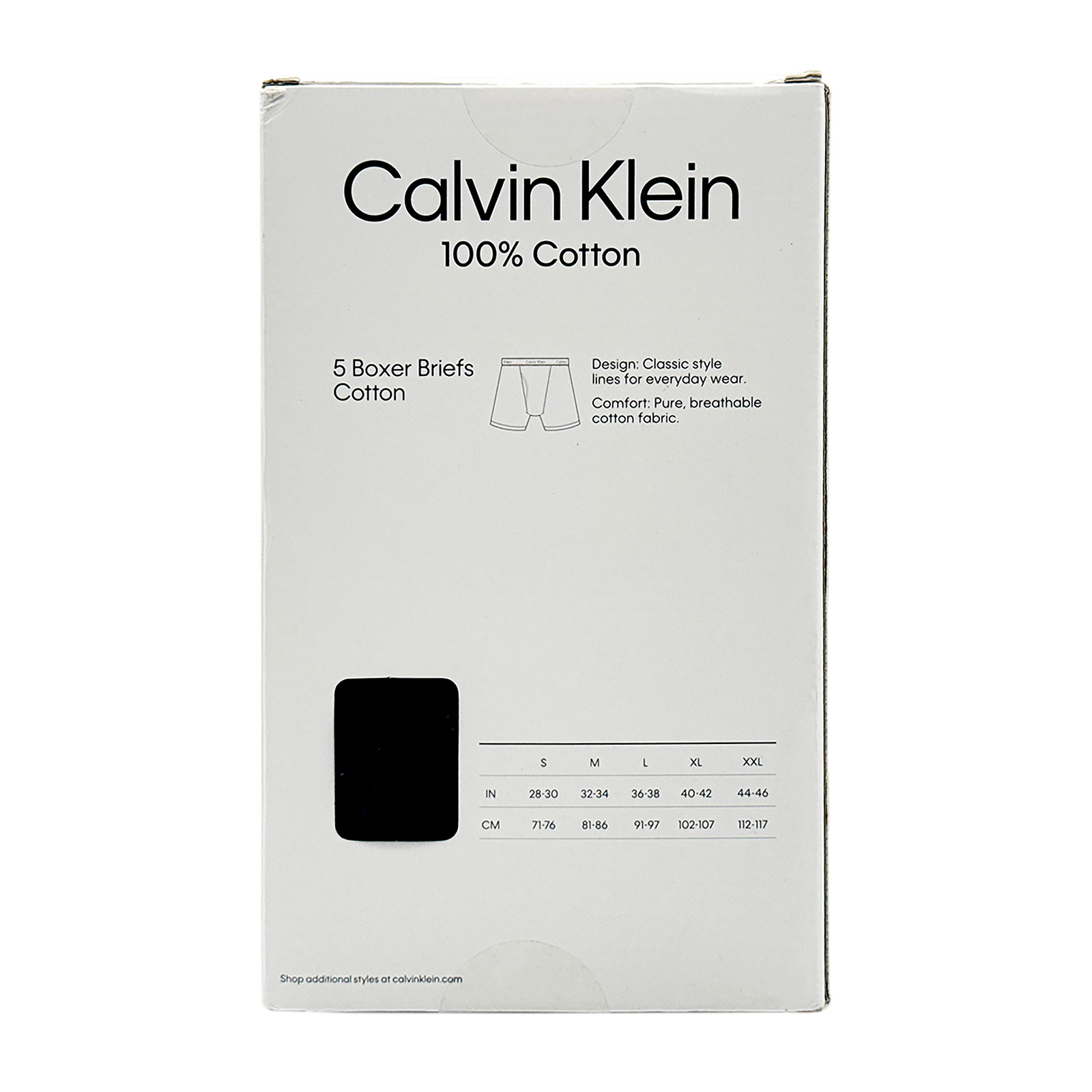 Calvin Klein Men's Cotton Classics 5-pack Boxer Brief - XL
