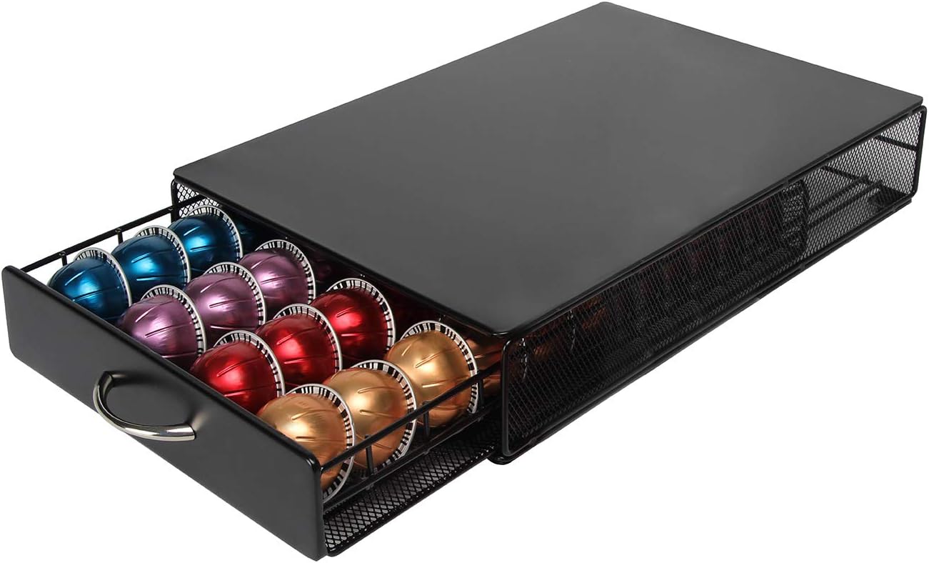  FlagShip Vertuo Pod Holder Storage Drawer for Nespresso Vertuo Capsule 40 Pods 