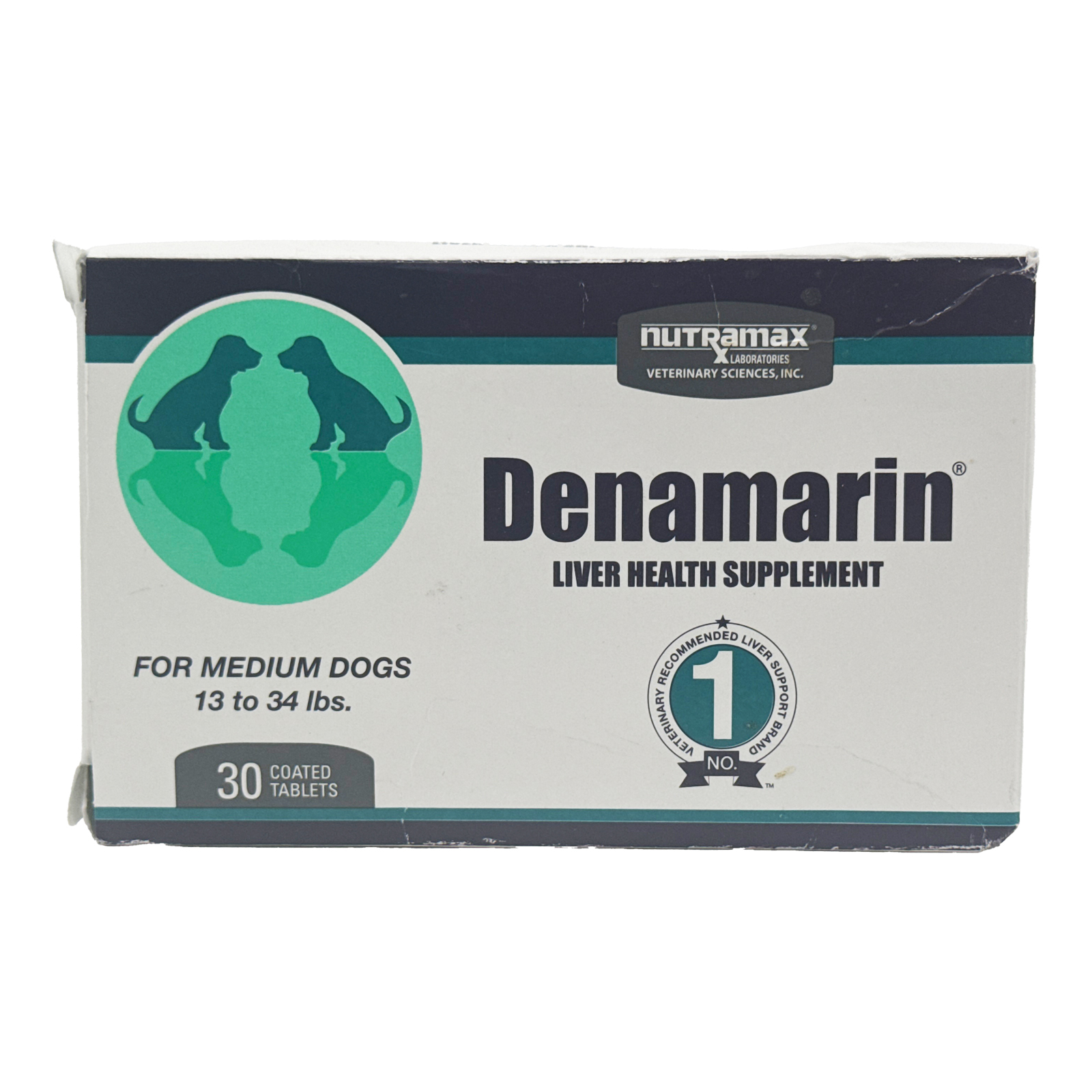 Nutramax Denamarin Liver Health Supplement for Medium Dogs - With S-Adenosylmethionine (SAMe) and Silybin, 30 Tablets