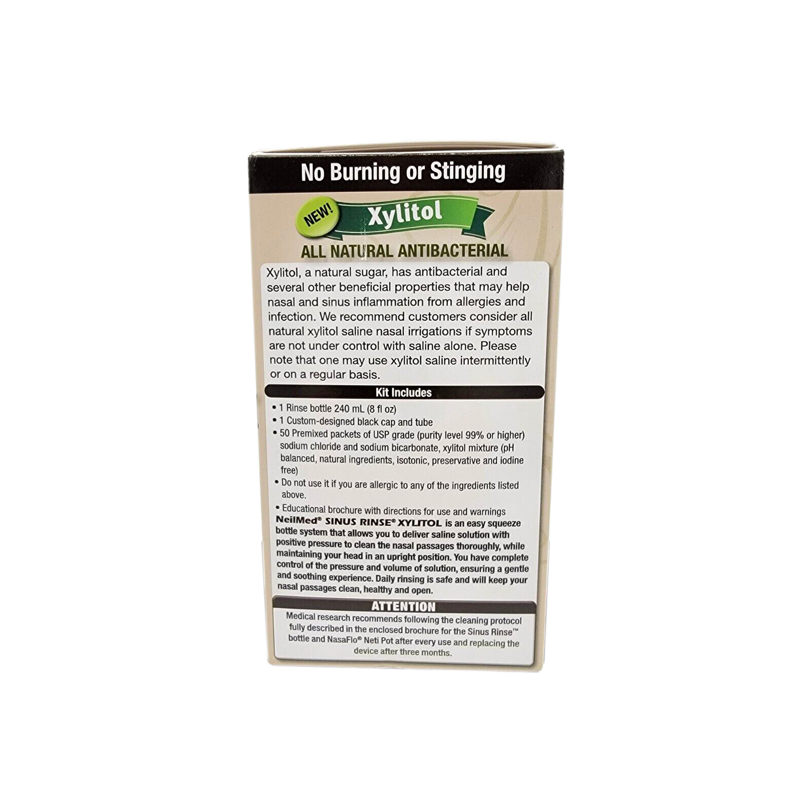 NeilMed Sinus Rinse Kit with Xylitol, 50 Count