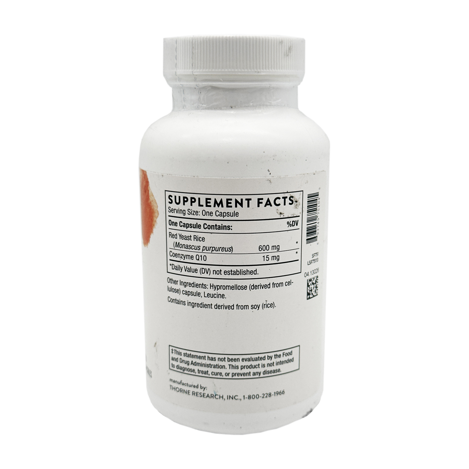 Thorne Choleast Red Yeast Rice + CoQ10 - 120 caps Exp 06/2025