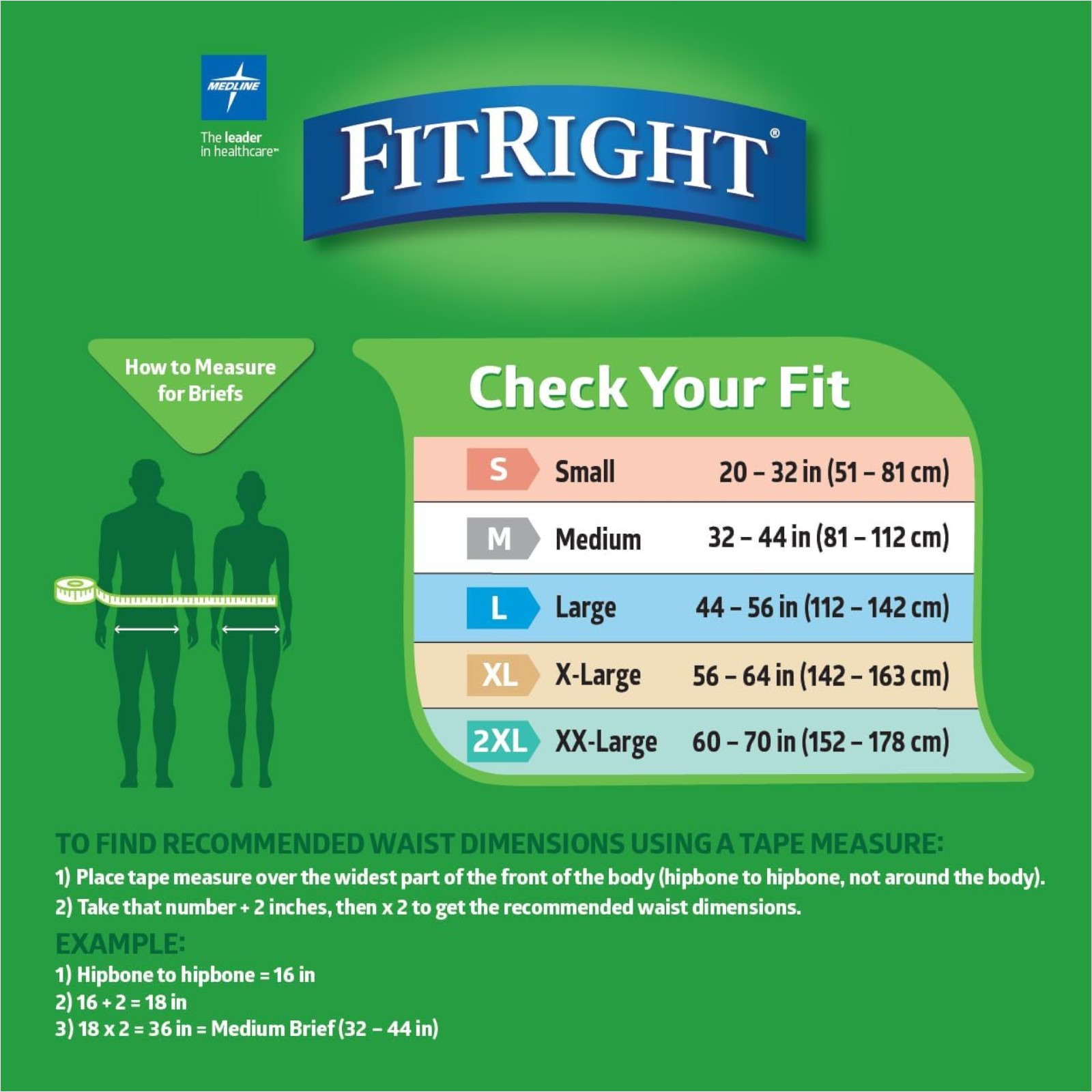 FitRight Adult Diapers, Extra Heavy Absorbency, XL (Waist Size 56in-64in), 80 Count, OptiFit Incontinence Briefs for Men and Women, Disposable, Moisture Wicking, Leak Protection