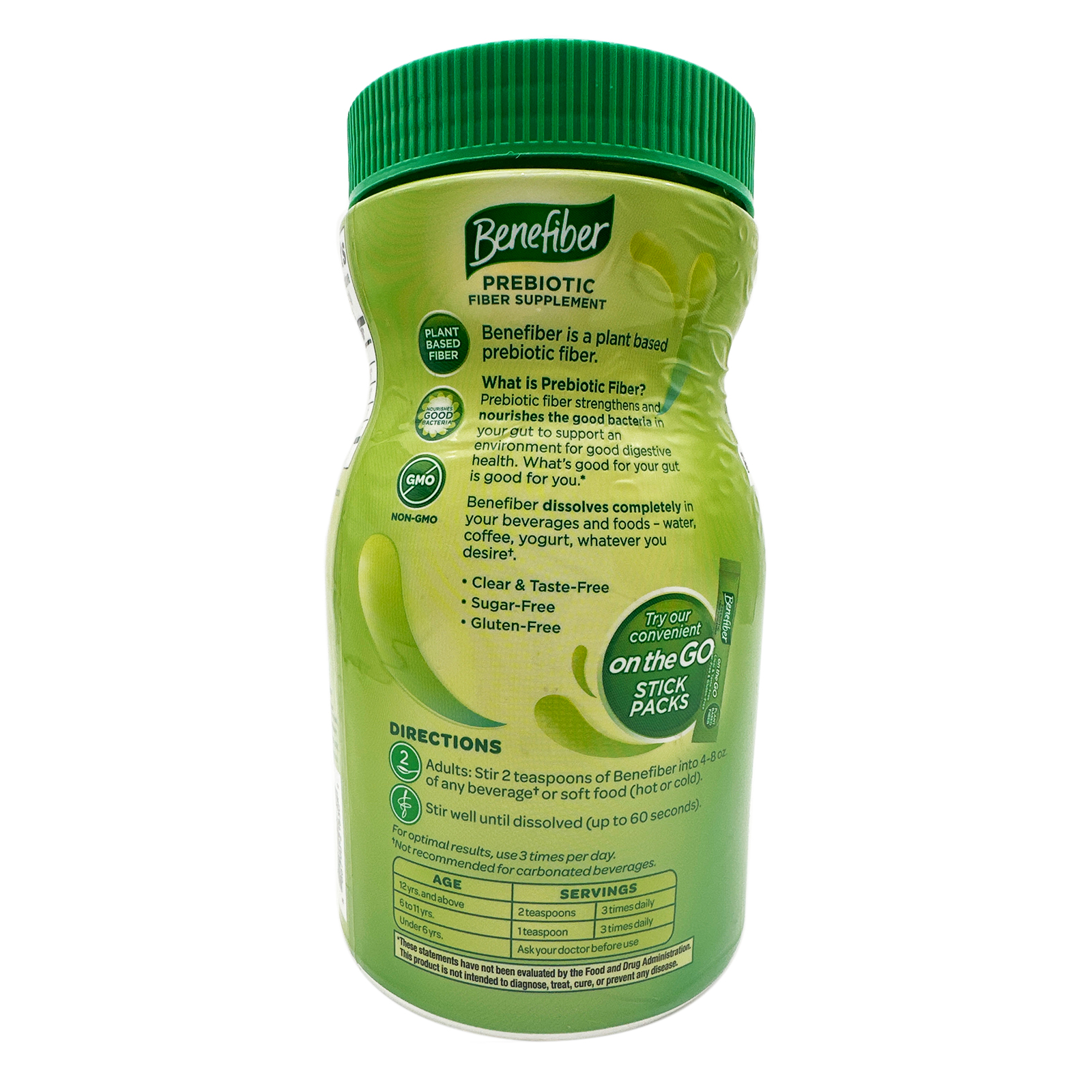 Benefiber Prebiotic Fiber Supplement 125 Powder Servings - 17.6 oz