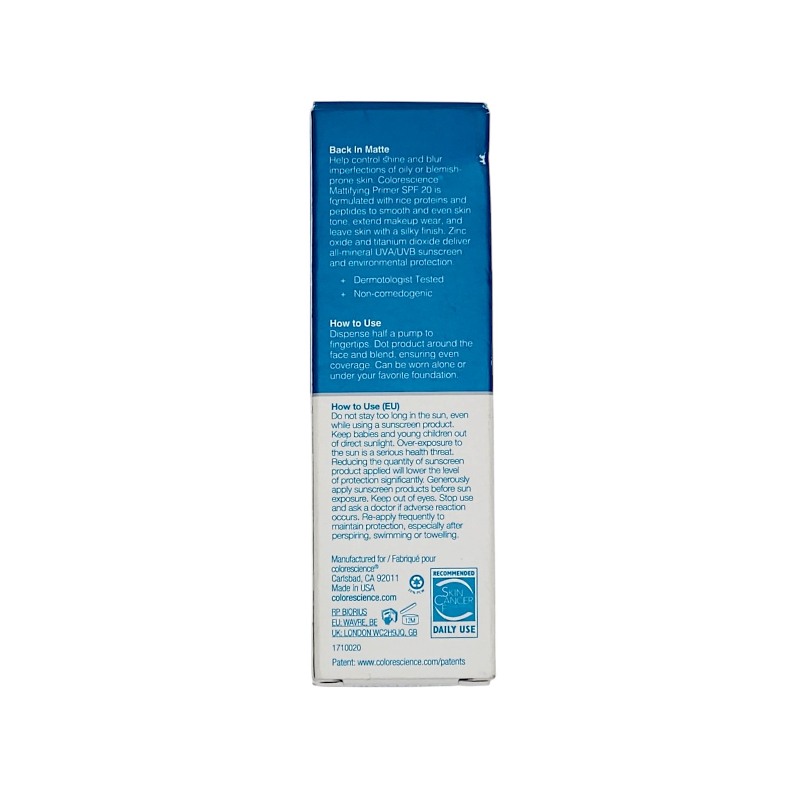 ColoreScience Mattifying Primer SPF 20 1 oz. 3-IN-1 Face Primer