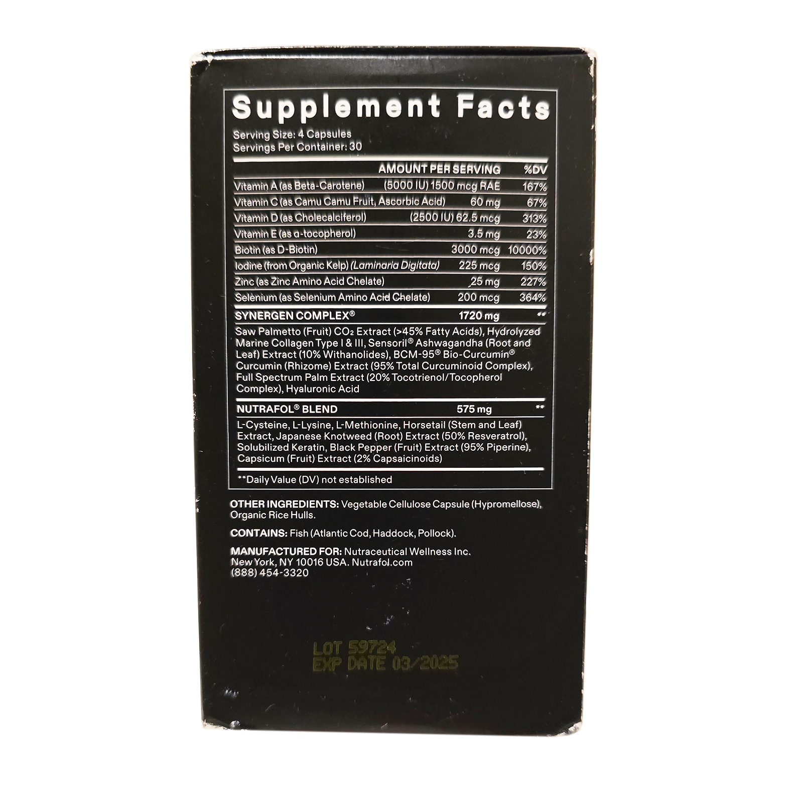 Nutrafol Men's Hair Growth Supplement - 120 Capsules