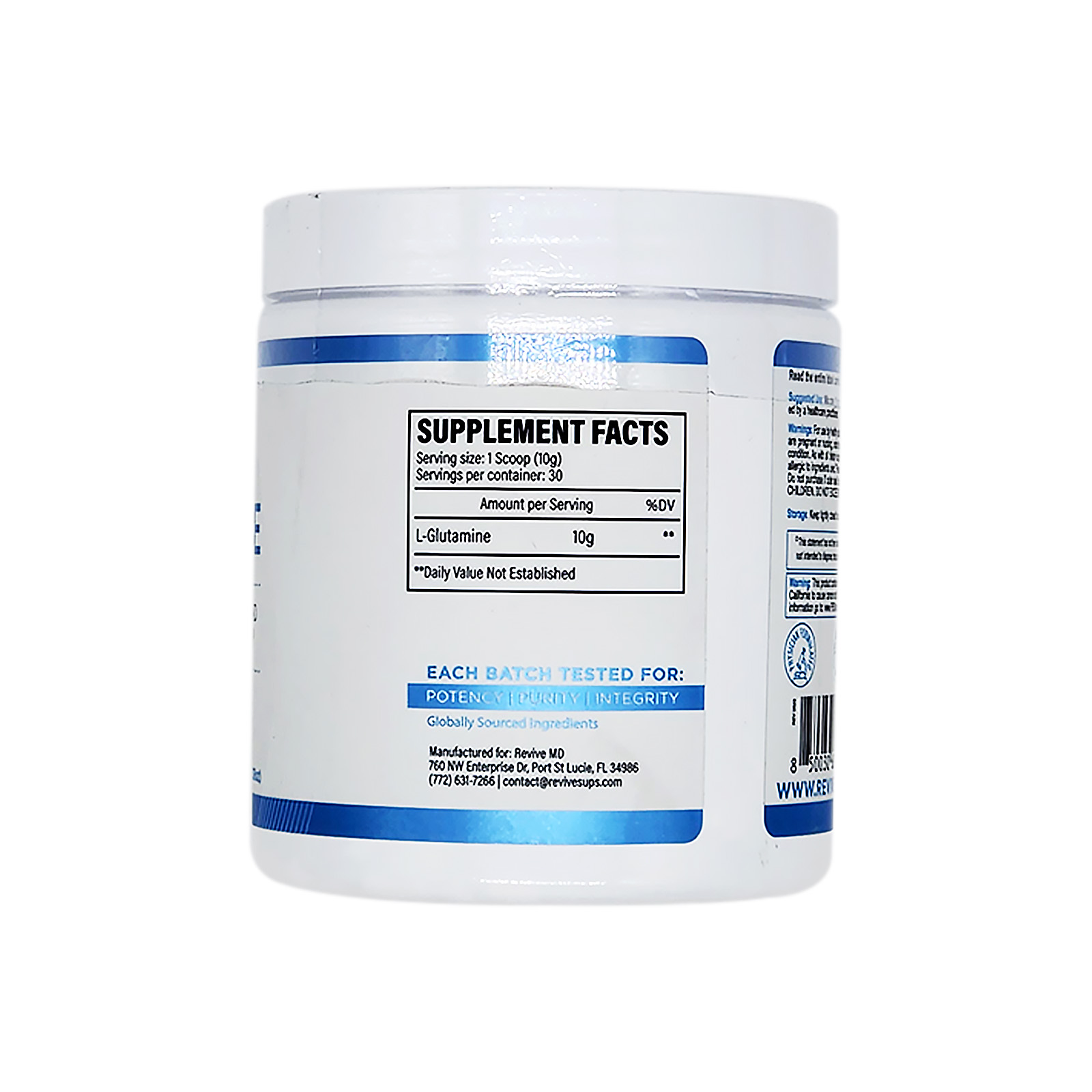 Revive MD - GLUTAMINE POWDER - Unflavored 30 Servings
