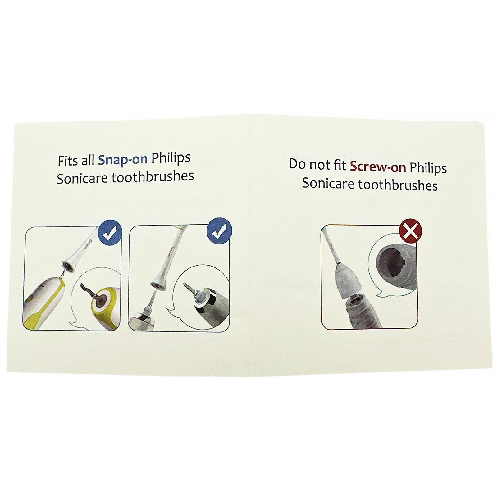 Senyum Replacement Toothbrush Heads Compatible with Philips Sonicare - Black - Snap On - 8 pack