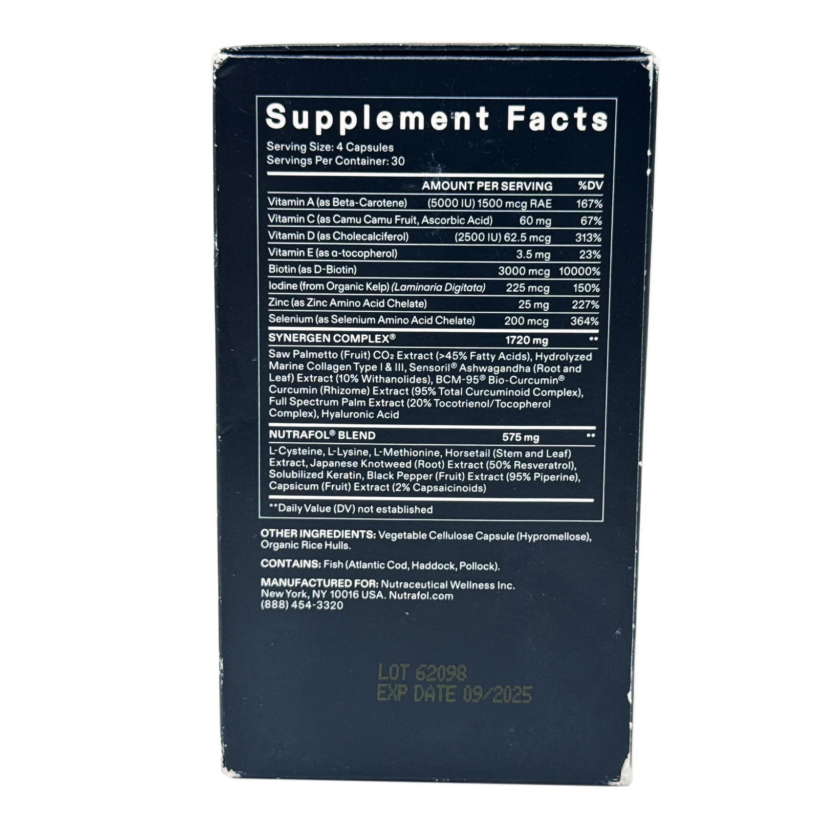 Nutrafol Men's Hair Growth Supplement - 120 Capsules