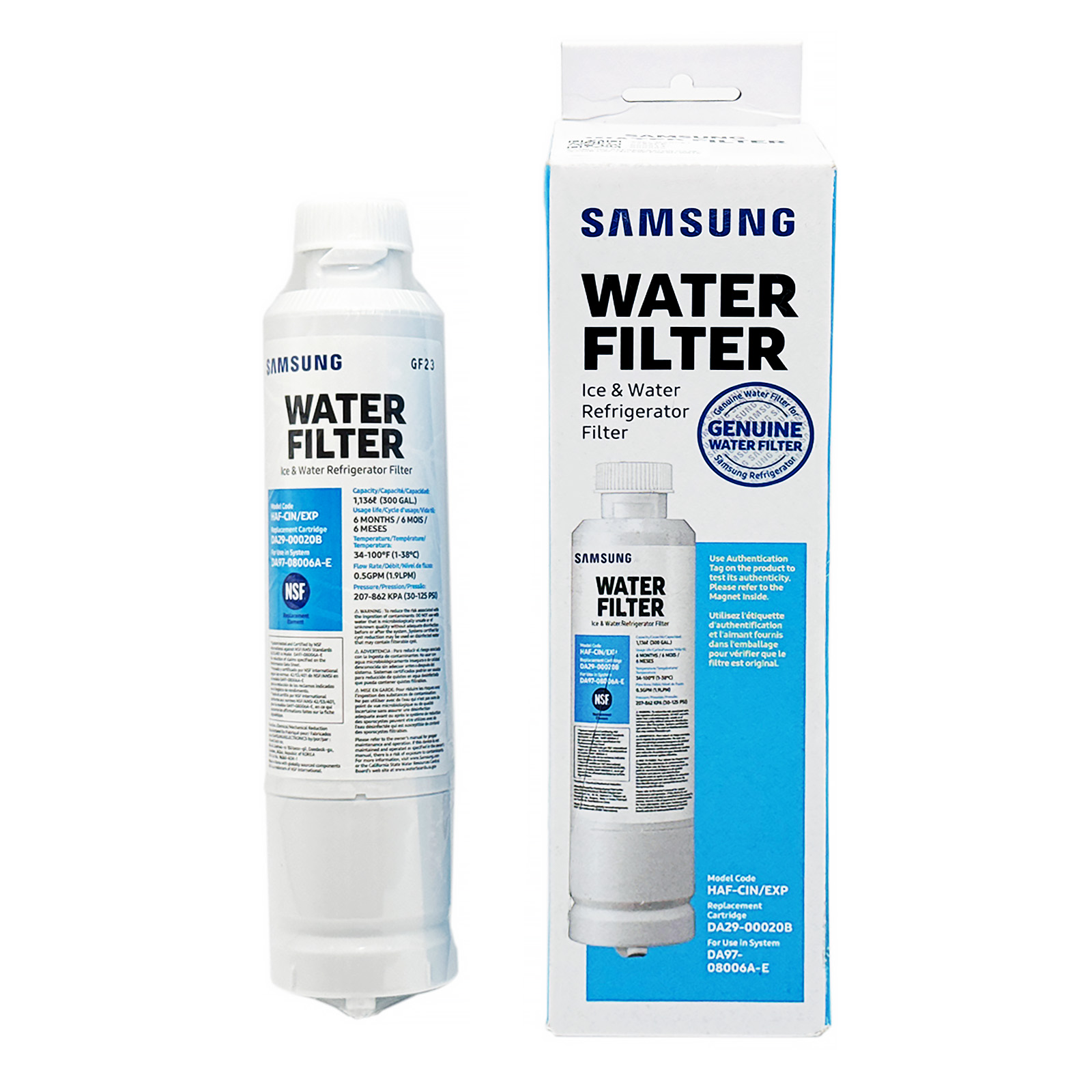 Samsung Refrigerator DA29-00020B HAF-CIN/EXP Fresh Water Filter Cartridge 1Pack