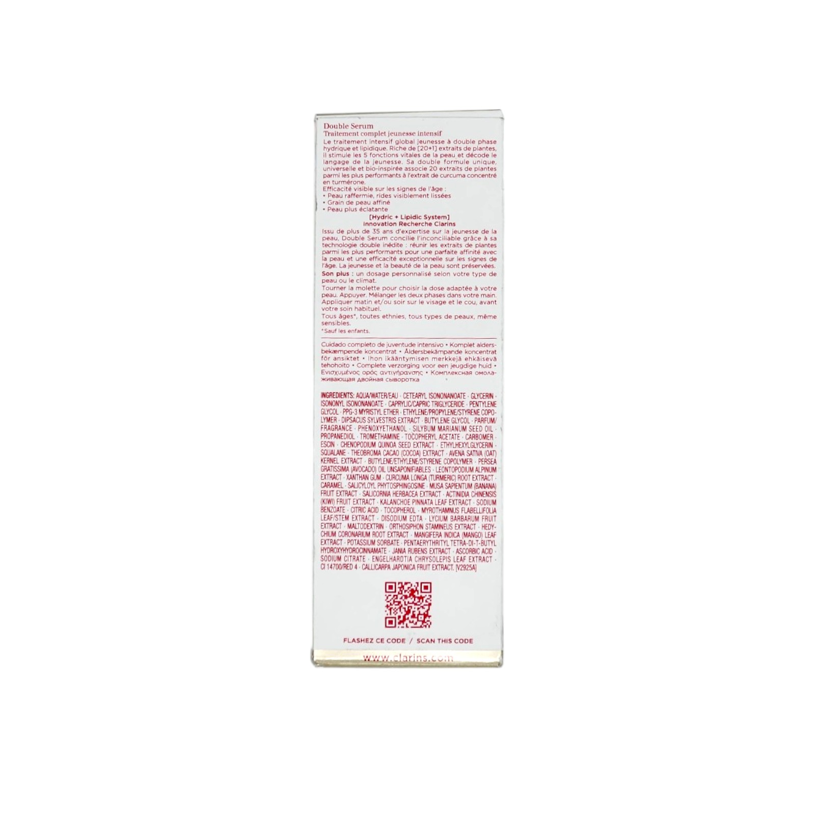 Clarins Double Serum Hydric + Lipidic System 75 ml 2.5 oz