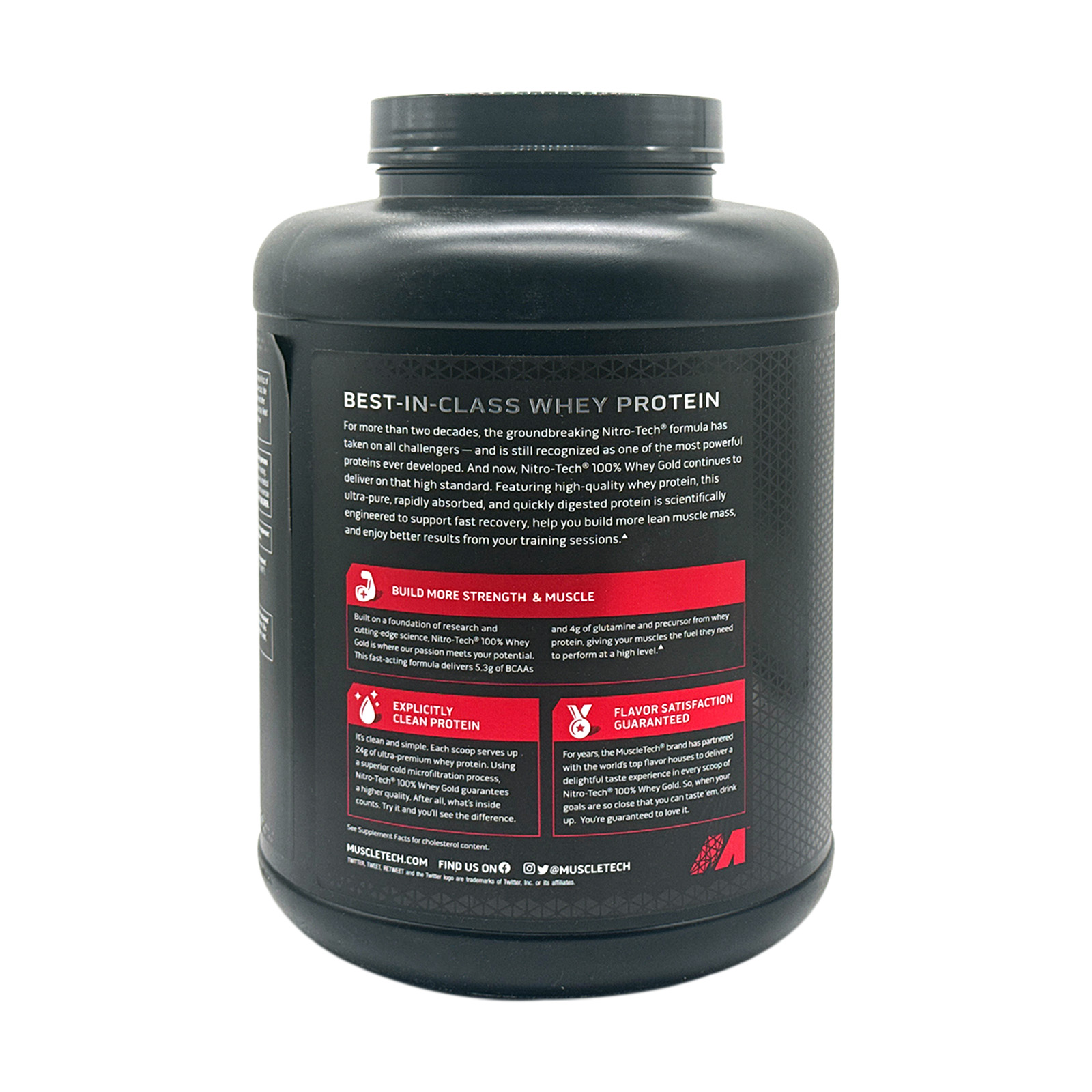 MuscleTech Nitro Tech - 100% Whey Gold - Strawberry Shortcake 5 lb Exp 05/2025