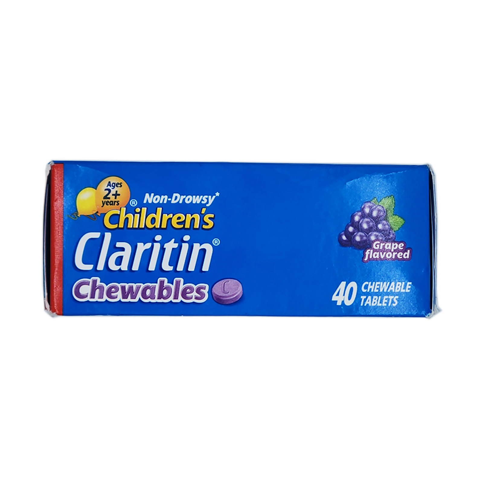 Children's Claritin 5 mg 24 Hour Non-Drowsy Grape Flavor 40 Tablets
