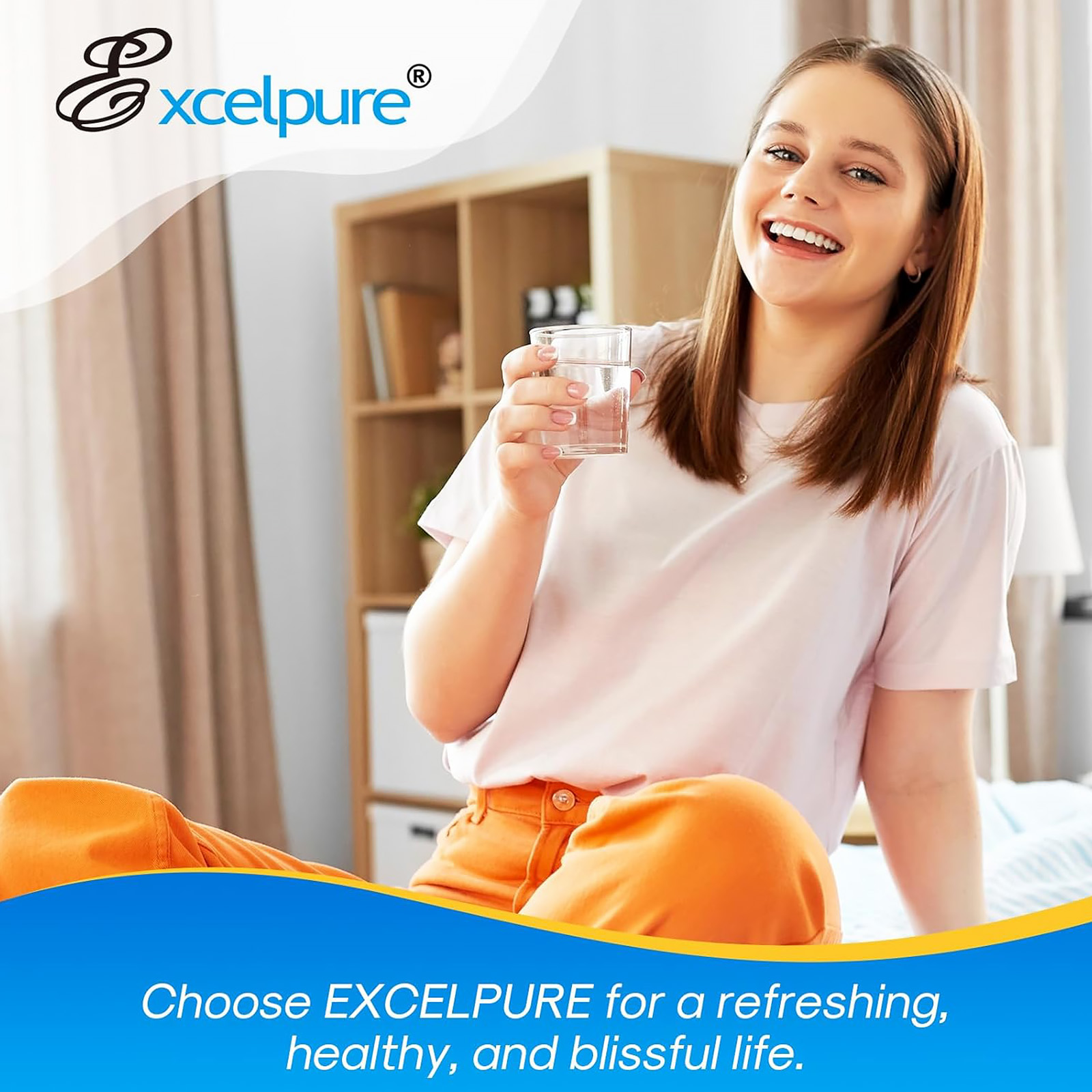 Excelpure RWF0500A Replacement Refrigerator Water Filter, 1 Pack