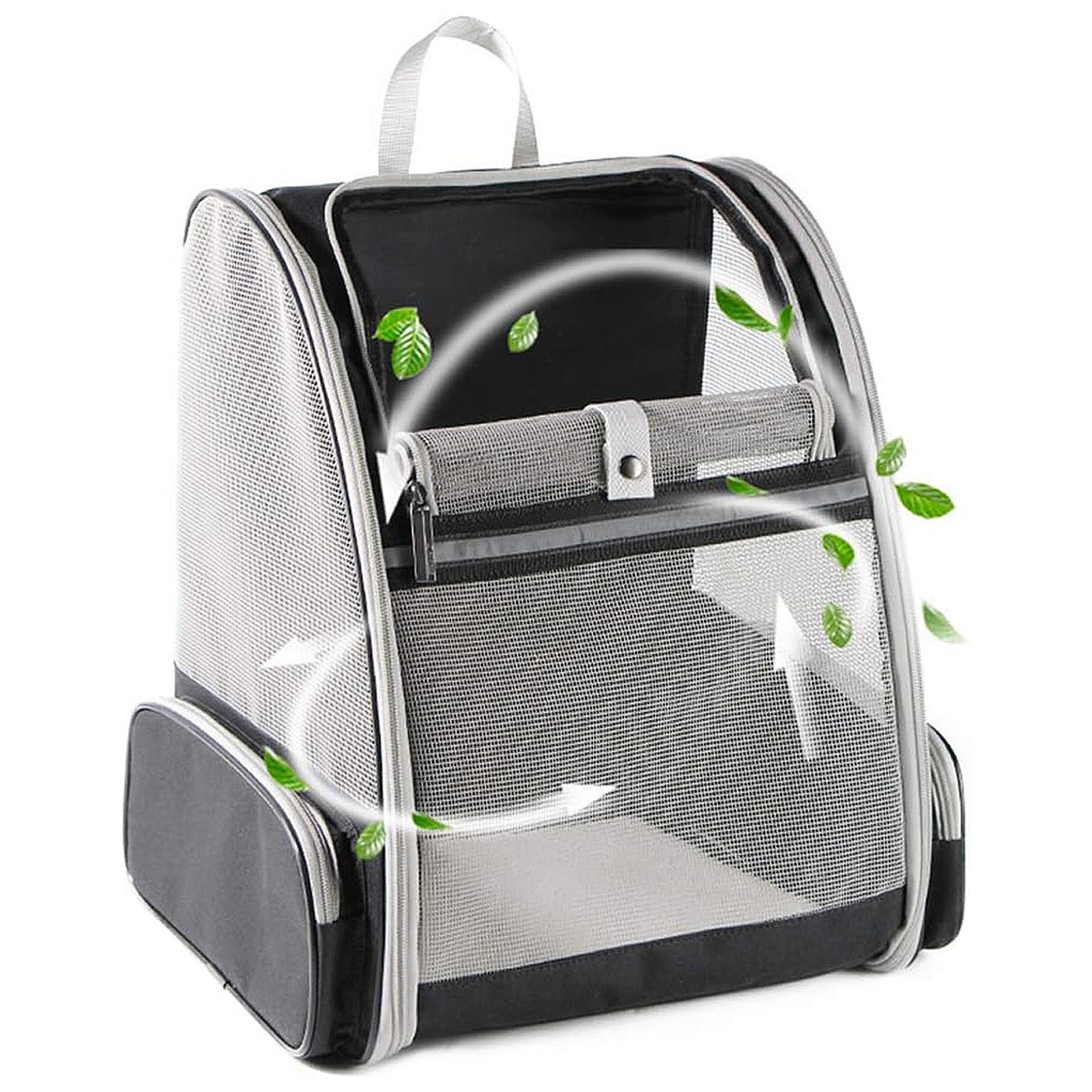 Texsens Innovative Traveler Bubble Backpack Pet Carriers for Cats and Dogs (Black)