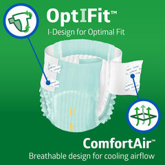 FitRight OptiFit Briefs: Ultra Absorbent Disposable Adult Tab Briefs, 2XL, 20 Ct