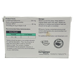 Nutramax Denamarin Liver Health Supplement for Medium Dogs - With S-Adenosylmethionine (SAMe) and Silybin, 30 Tablets