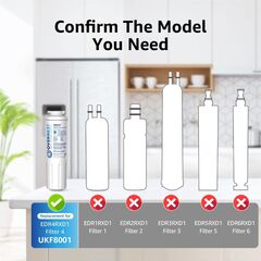 Overbest UKF8001 Replacement for EveryDrop by Whirlpool Refrigerator Water Filter 4, EDR4RXD1