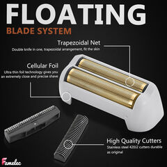 FAMELEC Andis ProFoil Lithium Replacement Foil & Cutters (2 Pack): For TS-1/TS-2, Titanium