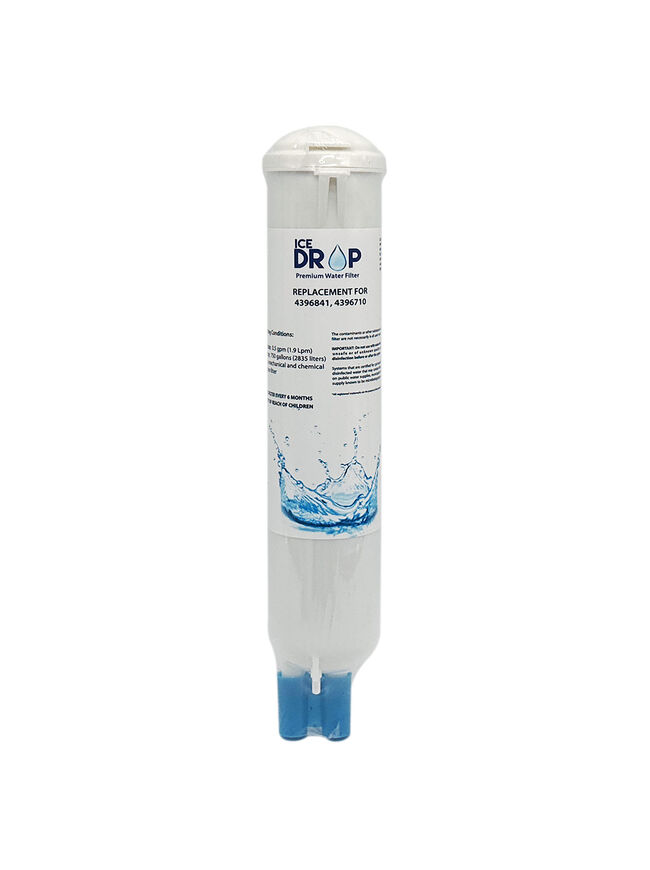 Ice Drop Refrigerator Water Filter, Compatible with 4396841, EDR3RXD1, KAD3RXD1, WHR3RXD1, 4396841, 4396710, Filter 3, 46-9083,46-9030, 9030, 9083 Refrigerator Water Filter