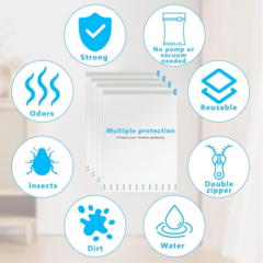 Small Compression Bags for Travel - 12 Pack Roll-Up Space Saver Bags | No Pump Needed, Hand Roll Design for Clothes, Travel Essentials & Home Storage Organizers