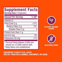 Metamucil, Psyllium Husk Capsules, 300 Capsules, 3-in-1 Fiber Supplement, Daily Psyllium Husk Fiber Capsules Help Support Digestive Health by Promoting Regularity, Help Supplement Daily Fiber Intake
