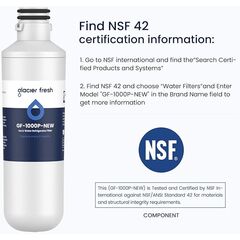 GLACIER FRESH LT1000PC Replacement Water Filter, Compatible with LT1000PC/PCS, LT1000PC, LT-1000PC, MDJ64844601, ADQ747935 ADQ74793504 Filter and LT120F ADQ73334008 Fresh Air (3+3)