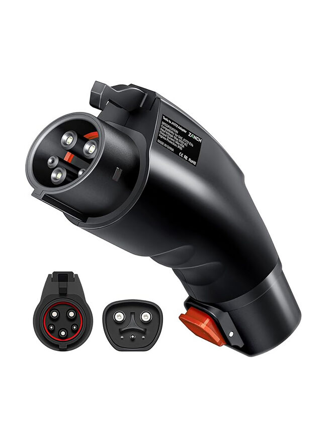 Tesla to J1772 Charging Adapter, Max 60A & 250V AC, Black