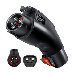Tesla to J1772 Charging Adapter, Max 60A & 250V AC, Black