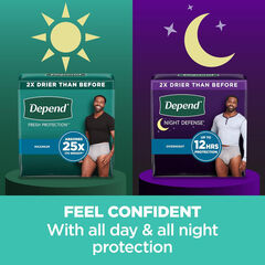Depend Fresh Protection Adult Incontinence Underwear for Men, Disposable, Maximum, Large, Grey, 28 Count, Packaging May Vary