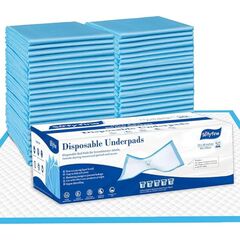 100 Count Chucks Disposable 23"x36" Leakproof Adults Incontinence Bed Pads, Waterproof Underpads for Elderly, Extra Large Puppy Pee Pad, Baby Changing Liner