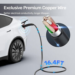 Unitek Portable Tesla Wall Charger -Level 1 & 2 EV Charger for All Tesla, 32Amp 7KW 240V Mobile Charger Connector for Tesla, EV Charging Station for Tesla, Tesla Home Charger for ModelY/3/S/X