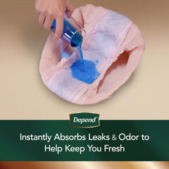 Depend Silhouette Adult Incontinence & Postpartum Bladder Leak Underwear for Women, Maximum Absorbency, Large, Pink, 12 Count, Packaging May Vary