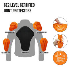 CE Protective Waterproof Motorcycle Jacket - JK007 - XL (Read Sizing Info)