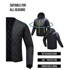 CE Protective Waterproof Motorcycle Jacket - JK007 - XL (Read Sizing Info)