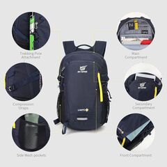 SKYSPER Small Hiking Backpack, 20L Lightweight Travel Backpacks Hiking Daypack for Women Men - Navy Blue