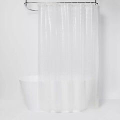 Cubic Shower Curtain Clear - Room Essentials™: PEVA Bathroom Liner, Molded, PVC-Free, Waterproof