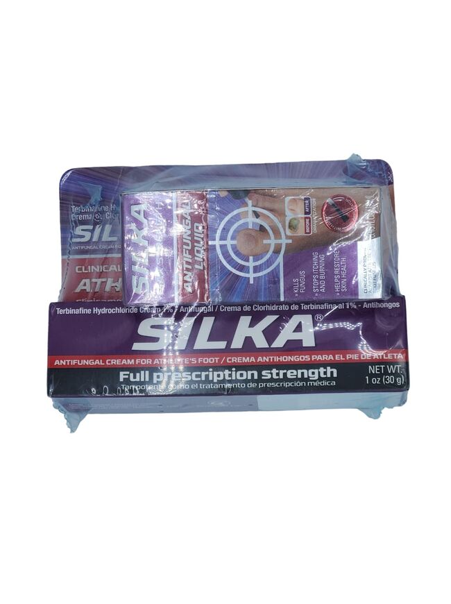 Silka Max Strength Antifungal Liquid & Cream Set - Powerful Relief for Toenail Fungus, Athlete's Foot, and Ringworm, Itch and Burn Relief
