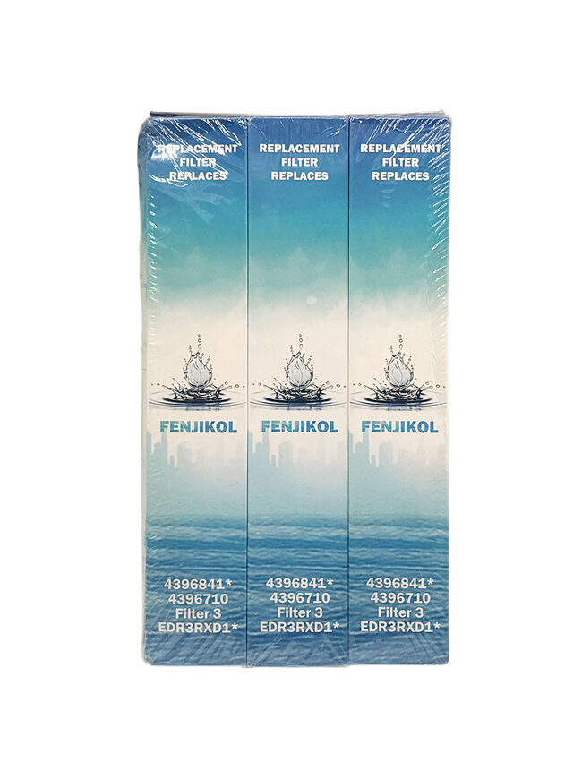 (3 Pack) FENJIKOL Refrigerator Water Filter, Compatible with 4396841, EDR3RXD1, KAD3RXD1, WHR3RXD1, 4396841, 4396710, Filter 3, 46-9083,46-9030, 9030, 9083 Refrigerator Water Filter