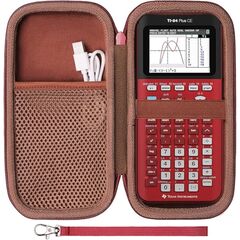 LTGEM Case Compatible with Texas Instruments Pro Graphing Calculator, Red(Case Only)