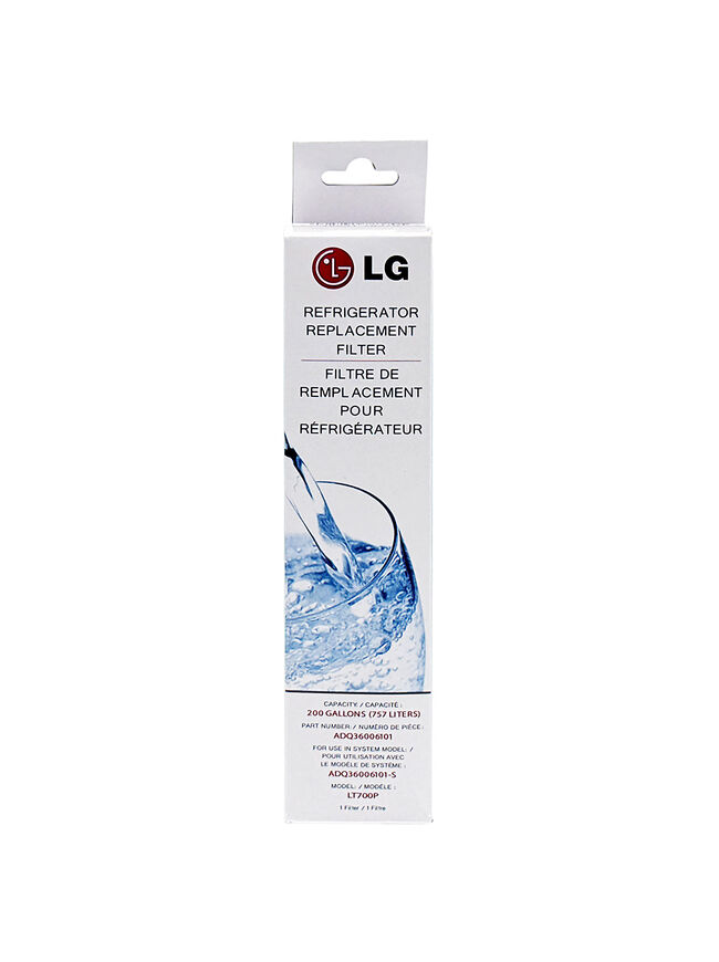 LG LT700P- 6 Month / 200 Gallon Capacity Replacement Refrigerator Water Filter (NSF42 and NSF53) ADQ36006101, ADQ36006113, ADQ75795103, or AGF80300702 , White , Single