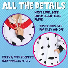 Dalmatian Dog One Piece - Plush Adult Animal Costume Jumpsuit, Large