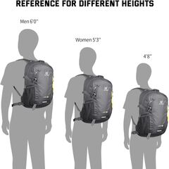 SKYSPER Small Hiking Backpack, 20L Lightweight Travel Backpacks Hiking Daypack for Women Men, Dark Grey